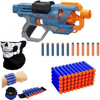 Nerf Elite 2.0 Commander RD-6 E9485 + páska na ruku + šátek + 100 šípů – Sleviste.cz