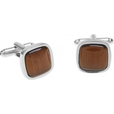 Avantgard manžetové knoflíčky Premium 573-20855 stříbrná hnědá – Zboží Dáma