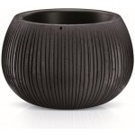 PROSPERPLAST Plastové květináče Beton Bowl černý 18 cm – Zboží Dáma