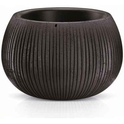 PROSPERPLAST Plastové květináče Beton Bowl černý 18 cm – Zboží Dáma