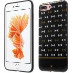 Pouzdro ISMILE Apple iPhone 7 Plus / 8 Plus - gumové - bílé a zlaté motýlky / černé – Zboží Živě
