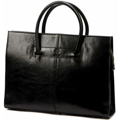 Kožená dámská černá business taška do ruky Florence no. 1028 – Sleviste.cz