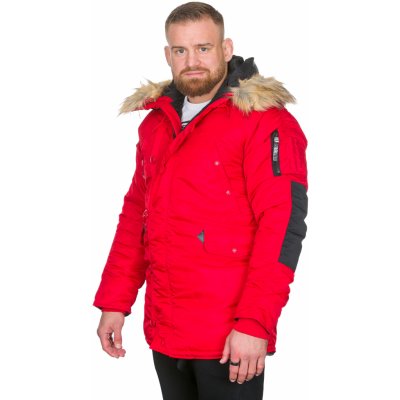 PitBull West Coast pánská zimní bunda Alder červená – Sleviste.cz