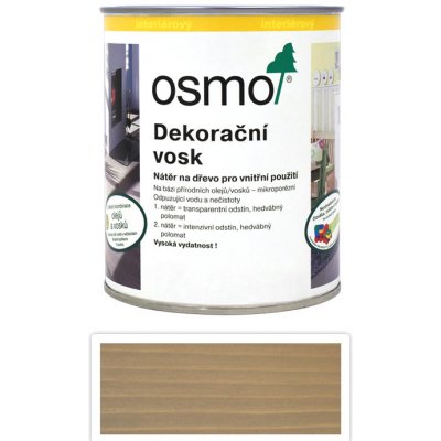 OSMO Dekorační vosk intenzivní odstíny 0,75 l Šedobéžový 3132 – HobbyKompas.cz