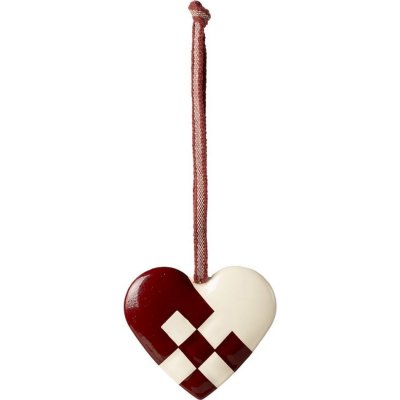 Maileg Kovová vánoční ozdoba Small Heart Red červená barva kov – Hledejceny.cz