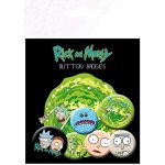 CurePink Placka Rick and Morty Characters Set 6 placek průměr 25 mm a 32 mm – Zbozi.Blesk.cz