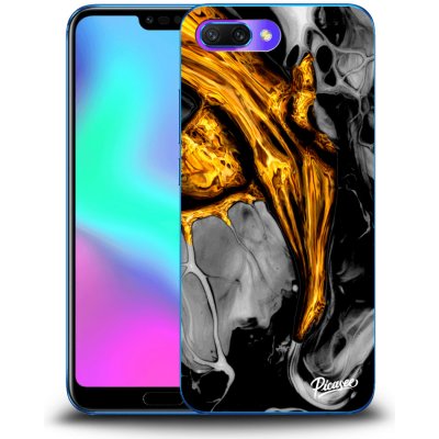 Pouzdro Picasee silikonové Honor 10 - Black Gold černé – Zboží Mobilmania