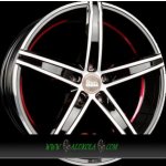 MAM OX-18 8,5x19 5x112 ET30 black polished red inside – Sleviste.cz