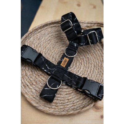 Obojky Andy Postroj Black Marble – Sleviste.cz