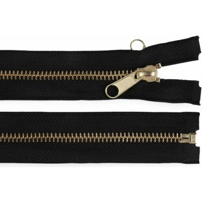 Zip stanový mosazný No 5 s oboustranným jezdcem délka 250 cm - černá mosazná – Zboží Mobilmania