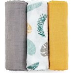 PETITE&MARS bambusová mušelínová Moussy Ochre Leaves 68 x 68 cm 3 ks – Sleviste.cz