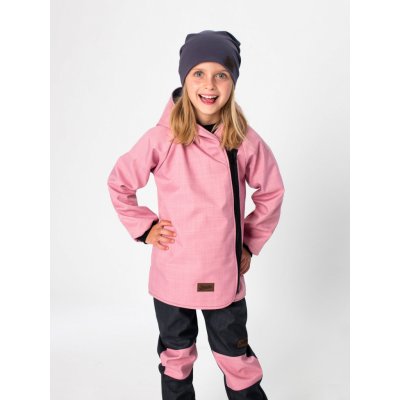 dětský softshellový kabát Drexiss Old Pink antracit – Zboží Mobilmania