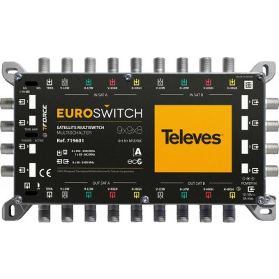 TELEVES MULTISWITCH EUROSWITCH 9x9x8 ref. 719601 – Zboží Živě