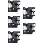 Tonery Náplně Kompatibilní páska s Dymo 45803, S0720830, 19mm x 7m, cerný tisk / bílý podklad 5-PACK – Zboží Živě