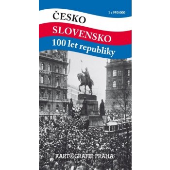 mapa Česko Slovensko 100 let republiky