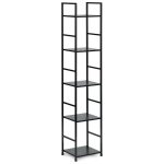 MODERNHOME - Moderní dřevěná knihovna, kovový rám LOFT 5 polic – Sleviste.cz