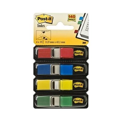 Záložky Post-it v zásobníku, 11,9 x 43,2 mm, 4 barvy – Hledejceny.cz