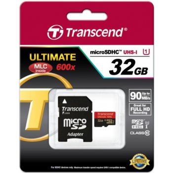 Transcend microSDHC 32 GB UHS-I TS32GUSDHC10U1