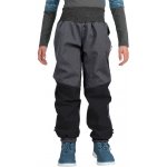 Unuo kalhoty dětské softshellové oteplovačky s fleecem černé/metricon modrá