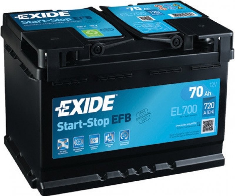Exide Start-Stop EFB 12V 70Ah 720A EL700