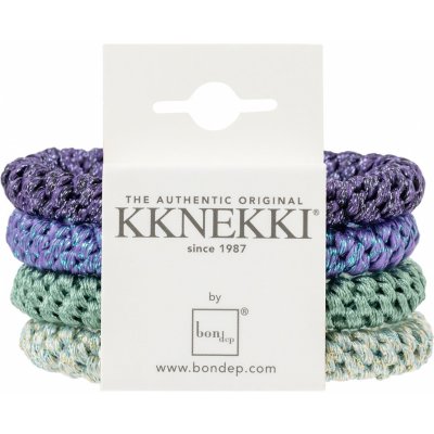 KKNEKKI Gumička do vlasů Kknekki no. 59 – set 4 ks, fialová barva, textil – Zboží Dáma