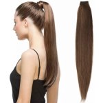 Culík z pravých vlasů na prodlužování vlasů 40cm 04 - středně hnědá – Zboží Mobilmania