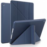 SES 2v1 Smart flip cover + zadní silikonový ochranný obal pro Apple iPad 10.2" 2020 8. generace tmavě modrý 7974 – Zboží Mobilmania