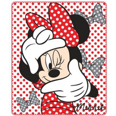 Sun City Deka flízová dívčí s Minnie Mouse červená