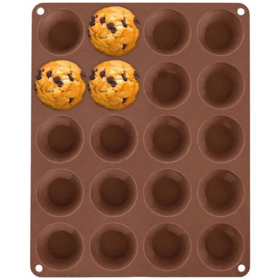 Orion silikon forma na mini muffiny hnědá na 20 ks 29x23,5 cm – Sleviste.cz