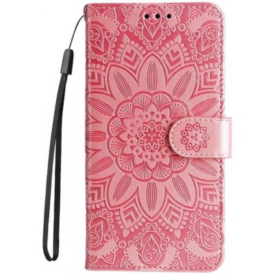 Pouzdro Embossing Pattern Slunečnice Honor Magic 5 Pro 5G růžové – Zboží Mobilmania