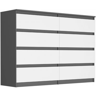 Framire Komoda se zásuvkami šedá mix antracit o hloubce 40 cm x 140 x 98 cm Modern R140S8 – Zboží Mobilmania