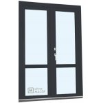 Kömmerling balkonové dveře 70 AD s příčkou pravé antracit/antracit 120 x 210 cm, O+OS klapačka oboustranná klika + FAB + hl – Hledejceny.cz