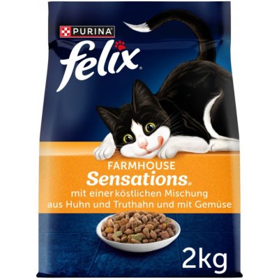 Felix Farmhouse Sensations s kuřecím a krůtím masem a zeleninou 2 kg