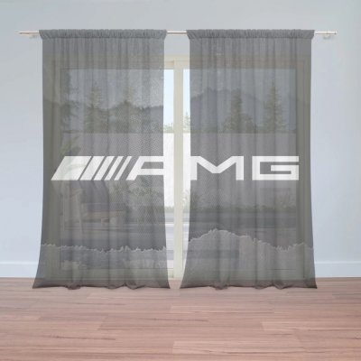 Sablio Záclony AMG černá: 2ks 150x250cm – Hledejceny.cz