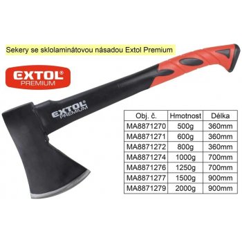 EXTOL PREMIUM sklolaminátová 1000g, násada 450mm,