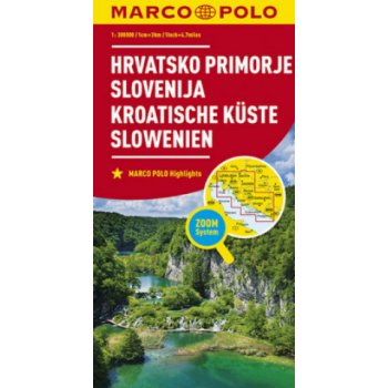 mapa Chorvatské pobřeží,Slovinsko 1:300 t. zoom