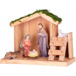 MagicHome Dekorace Vánoce Betlém dřevo polyresin 15 cm – Hledejceny.cz