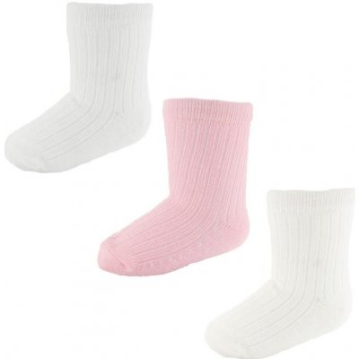 Kojenecké ponožky 3 páry růžová