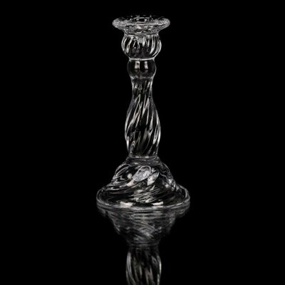 Svícen skleněný 16 cm na kónickou svíčku, čirá – Sleviste.cz