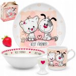 Tragar Dětská jídelní souprava BEST FRIENDS porcelán 4 dílná – Hledejceny.cz