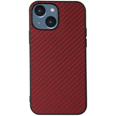 Pouzdro AppleMix Apple iPhone 15 Pro - látková textura - plastové / umělá kůže - červené – Zboží Mobilmania