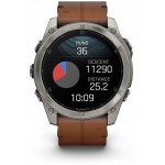 Garmin Fenix 8 AMOLED 51mm Sapphire Titanium Black/Chestnut Leather Strap 010-02905-40 – Zboží Živě