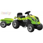 SMOBY 710111 Šlapací traktor FARMER XL GREEN s vlekem Zelená – Hledejceny.cz