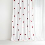 Goldea bavlněný závěs - červená srdíčka na bílém 200x150 cm – Hledejceny.cz