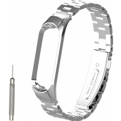 Xiaomi Mi Band 3/4 náhradní náramek Celokovový BRX Stříbrná MBSCZ-BRXCKST – Zboží Živě