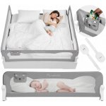 Nukido Ochranná zábrana na postel 180 x 42 x 35 cm šedá – Hledejceny.cz