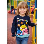 E plus M dívčí tričko baby shark dlouhý rukáv modrá tmavé – Sleviste.cz