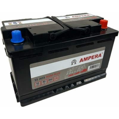 Ampera S5 AGM Plus 12V 80Ah 800A S5 A03 – Zboží Mobilmania