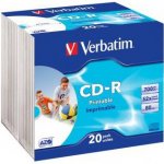 Verbatim CD-R 700MB 52x, Printable, spindle, 25ks (43439) – Hledejceny.cz