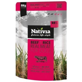 Nativia Dog REAL Meat Beef & Rice 8 kg